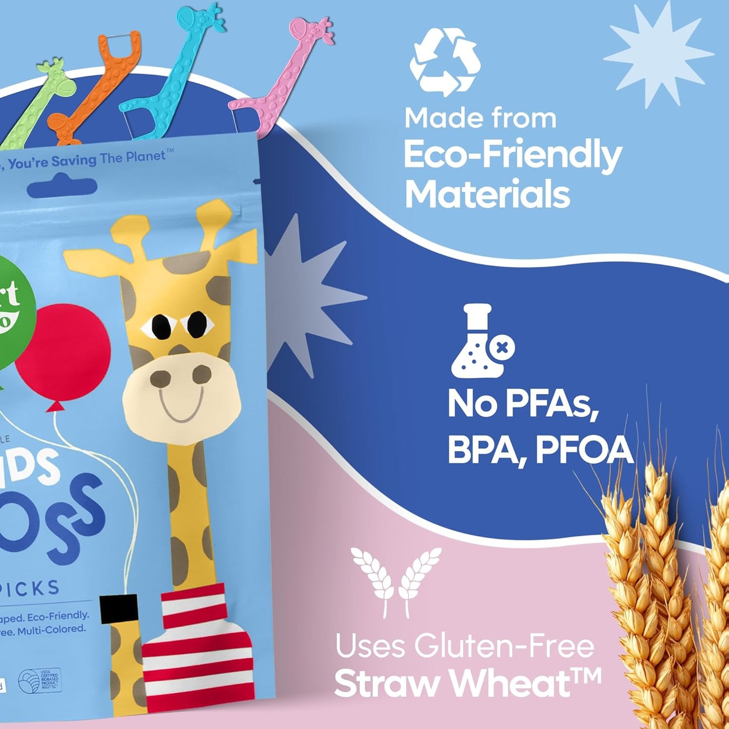 Eco-Friendly Kids Flossers (200Ct)