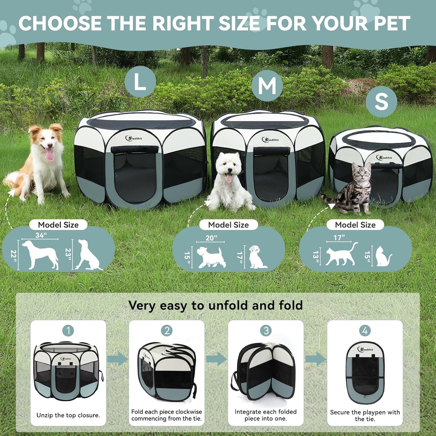 Dog Cat Playpen,Puppy Pet Playpen Indoor