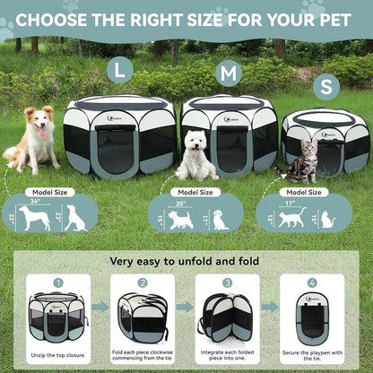 Dog Cat Playpen,Puppy Pet Playpen Indoor