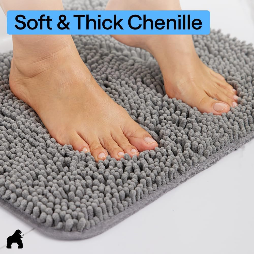 GORILLA GRIP Bath Rug Mat, Thick Soft