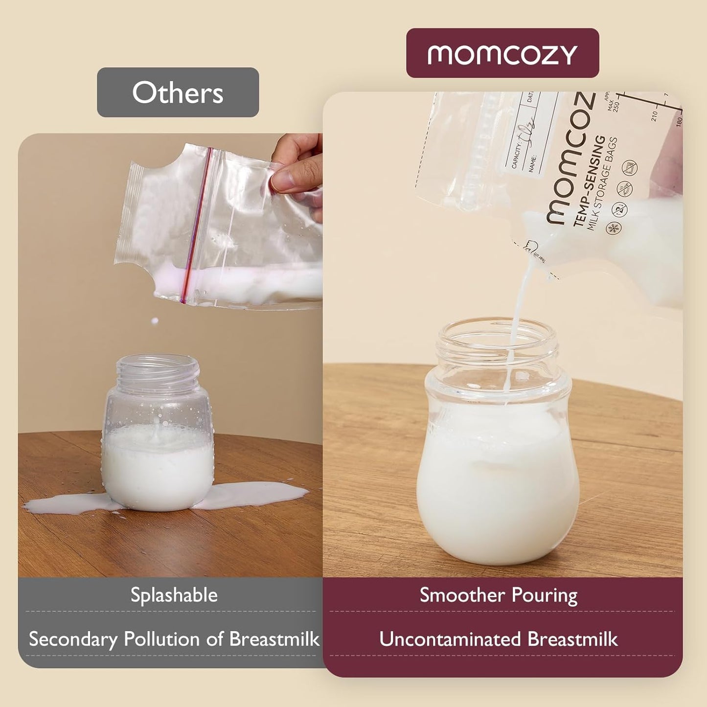 Breastmilk Storage Bag, 8Oz,Temp-Sensing