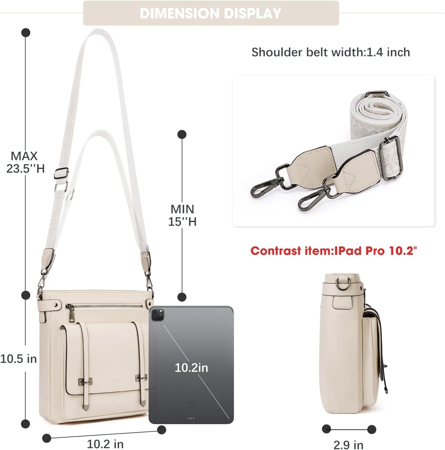 Crossbody Bags for Women,Multi Pocket 
