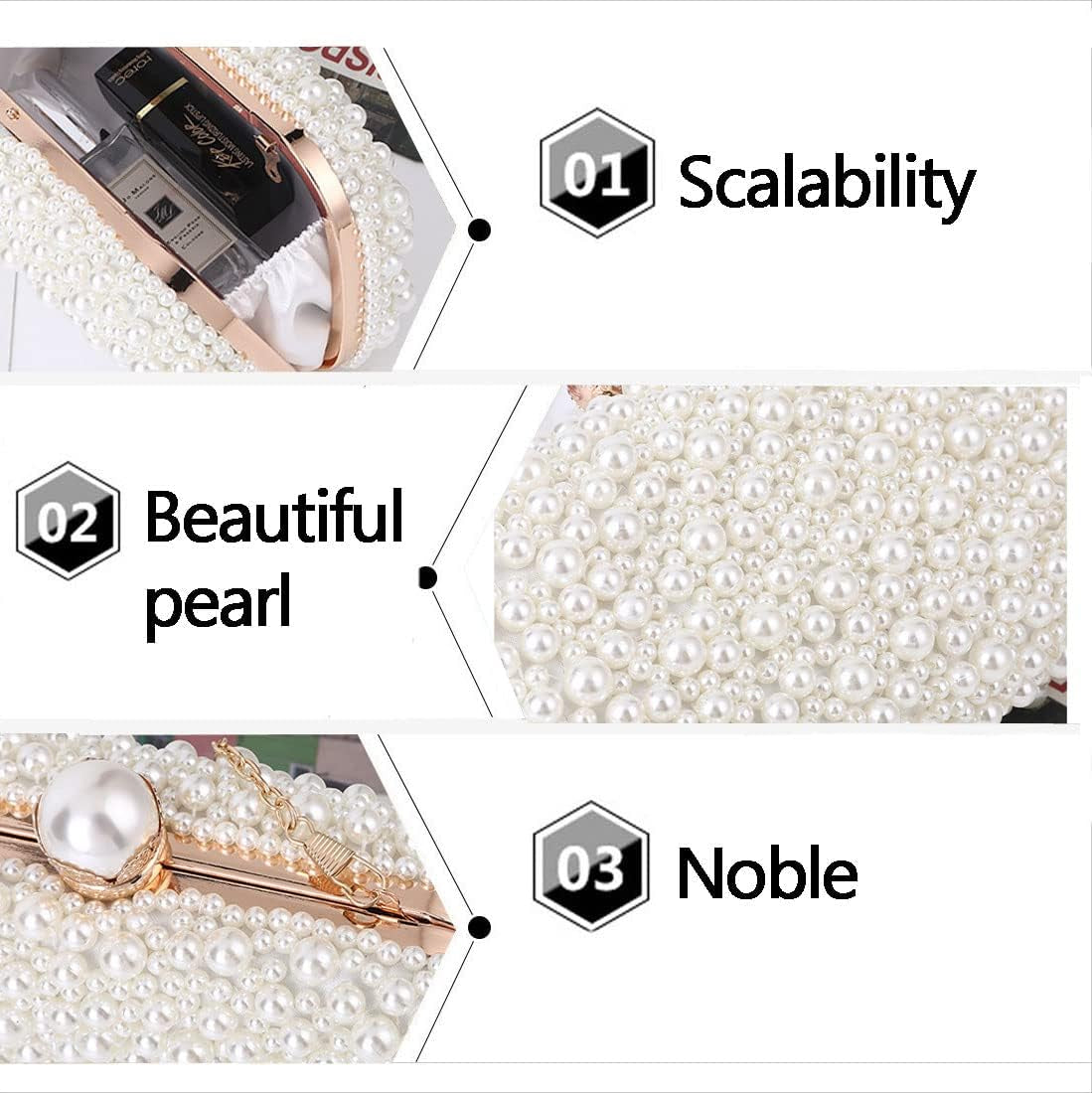 Women'S Evening Handbags Pearl Clutch