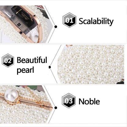 Women'S Evening Handbags Pearl Clutch