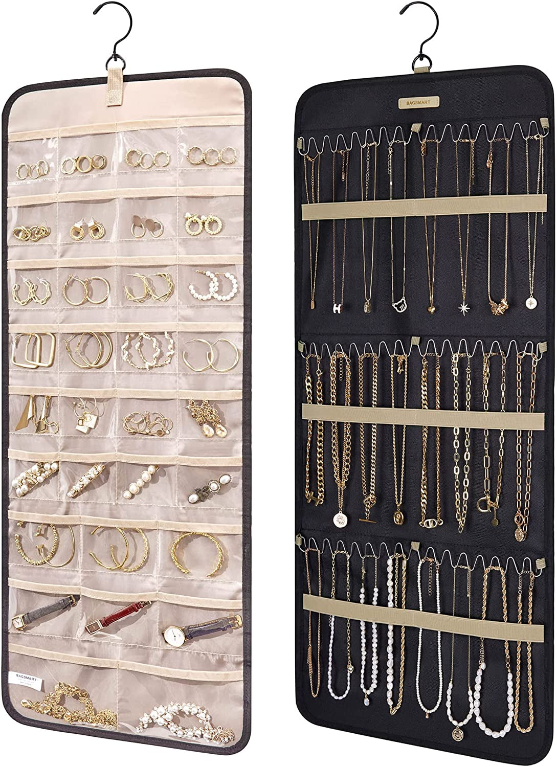 Hanging Jewelry Organizer Storage Roll