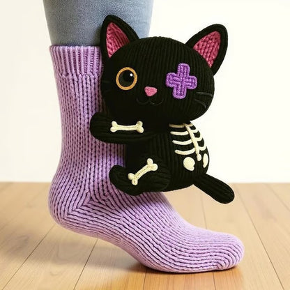 Animal Print Knitted Floor Socks