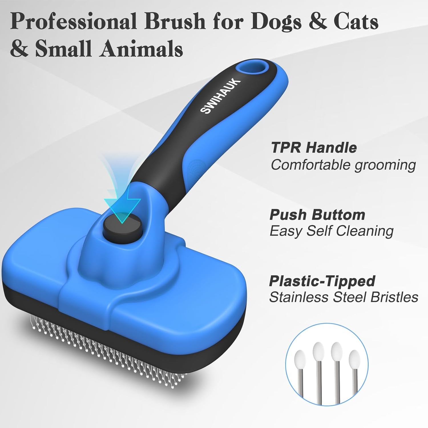 Self Cleaning Slicker Brush Skin Friendly