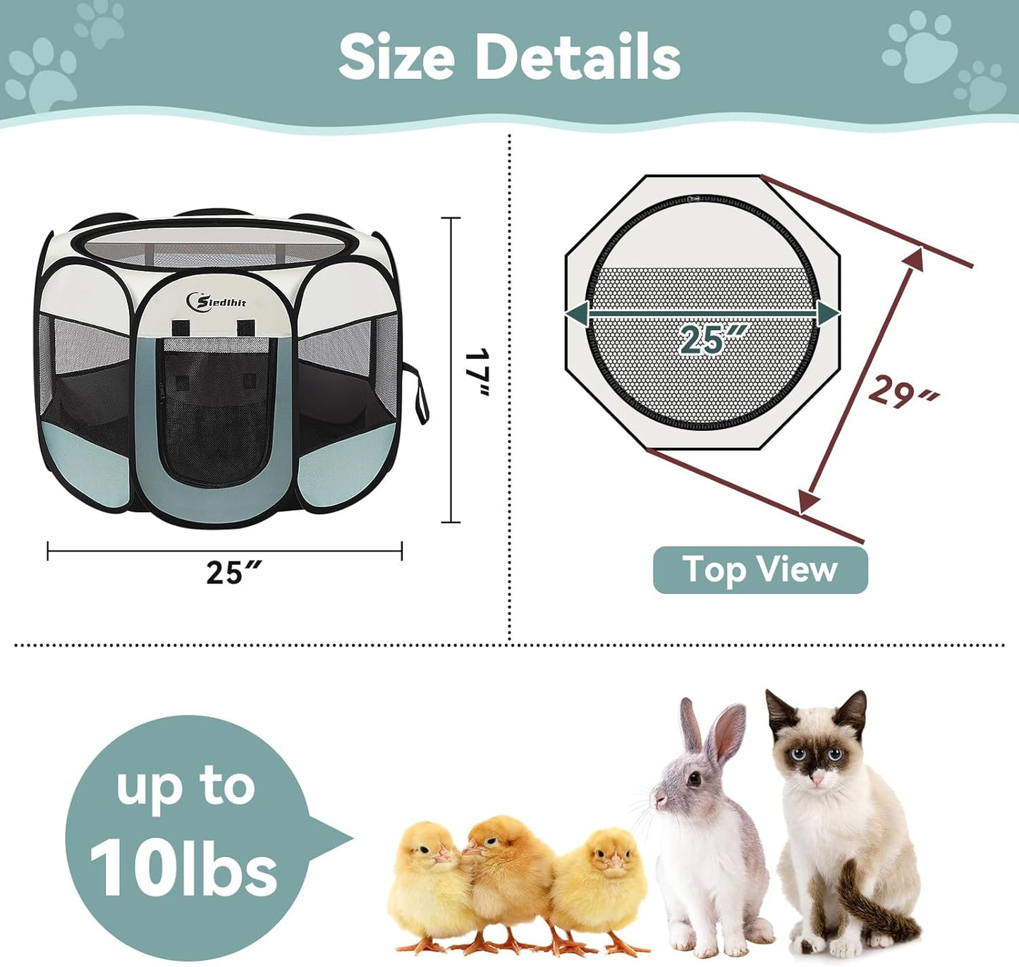 Dog Cat Playpen,Puppy Pet Playpen Indoor