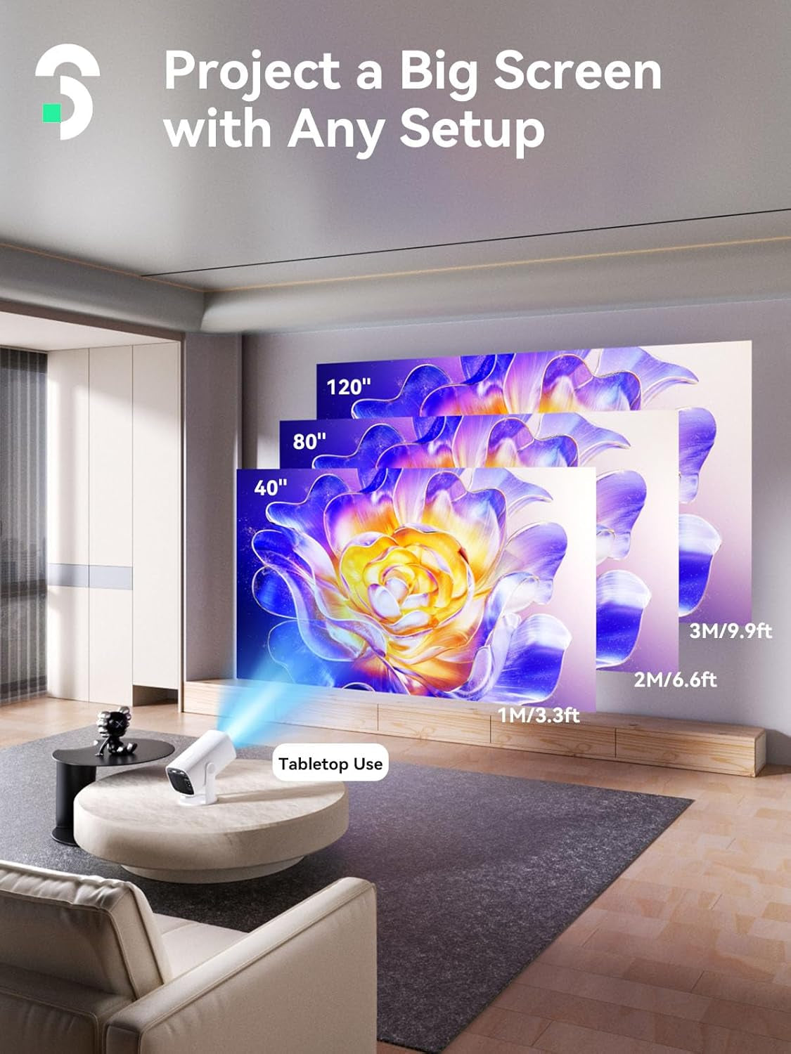 Mini Projector 1080P Support - Portable