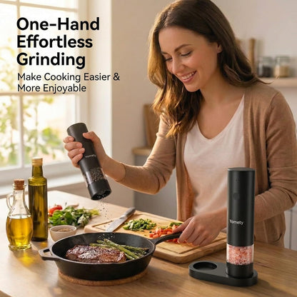 Electric Salt and Pepper Grinder Set