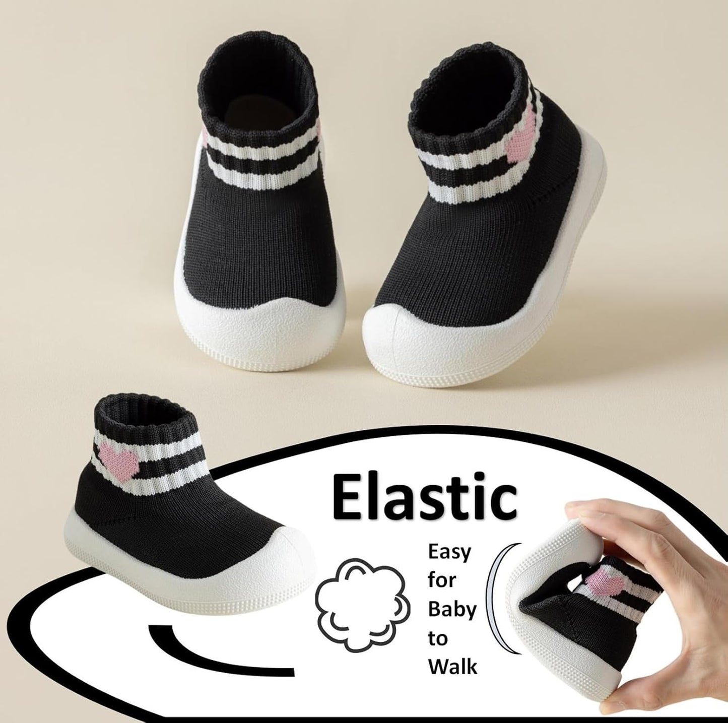 Baby Sock Shoes Toddler Walking Slippers