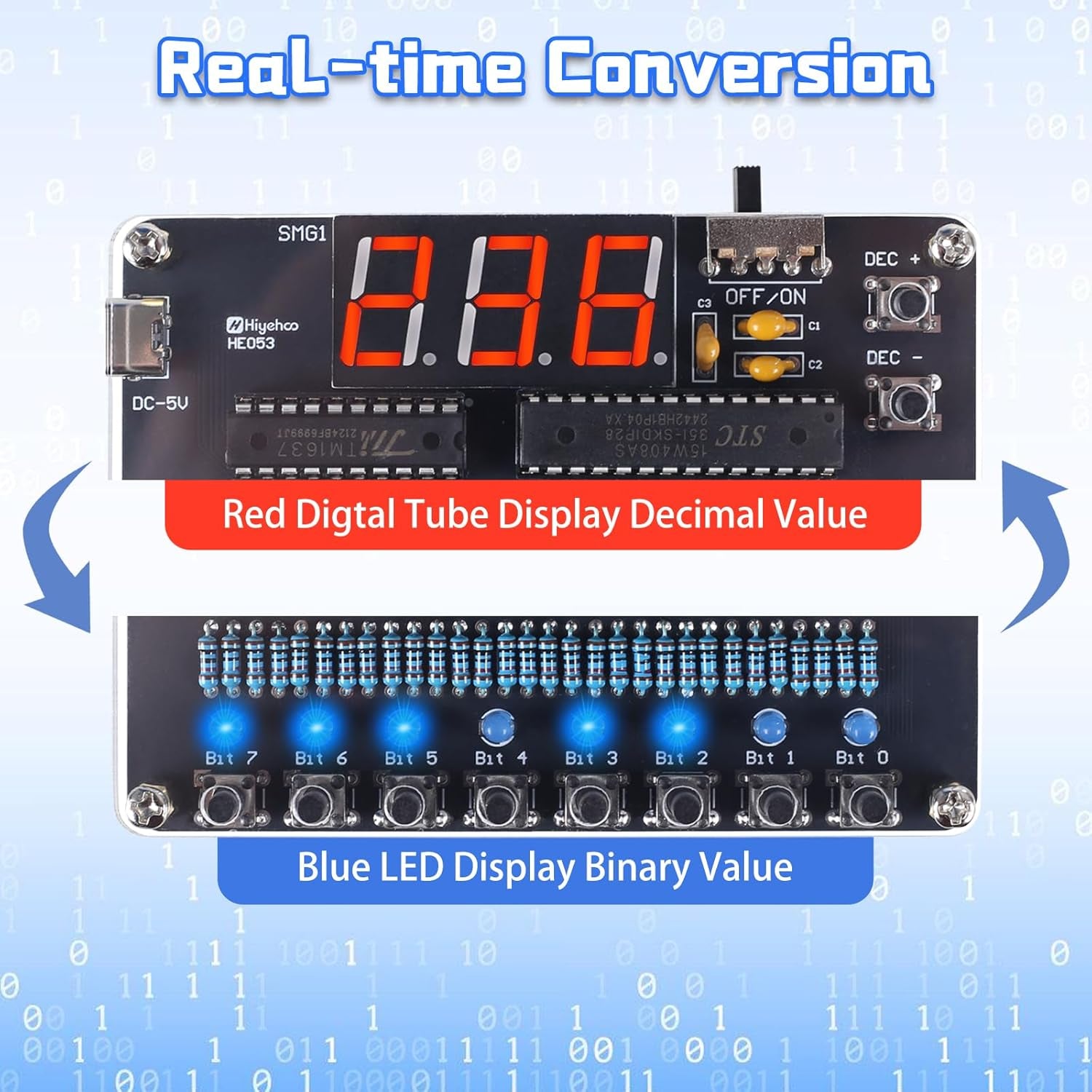 DIY Soldering Project Kit Binary Decimal