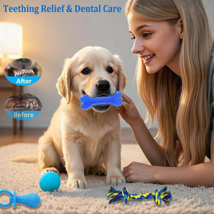 20 Pack Puppy Chew Toys - Blue Dog
