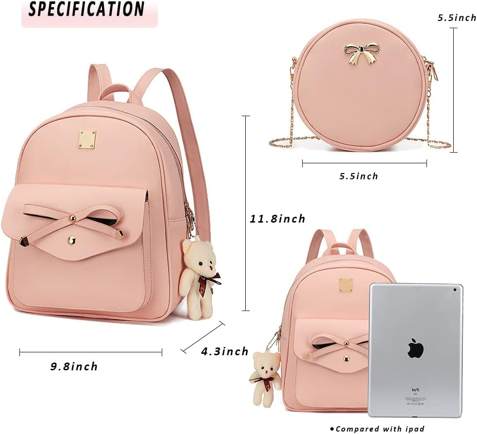 Cute Leather Mini Backpack Purse 