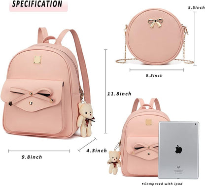 Cute Leather Mini Backpack Purse 
