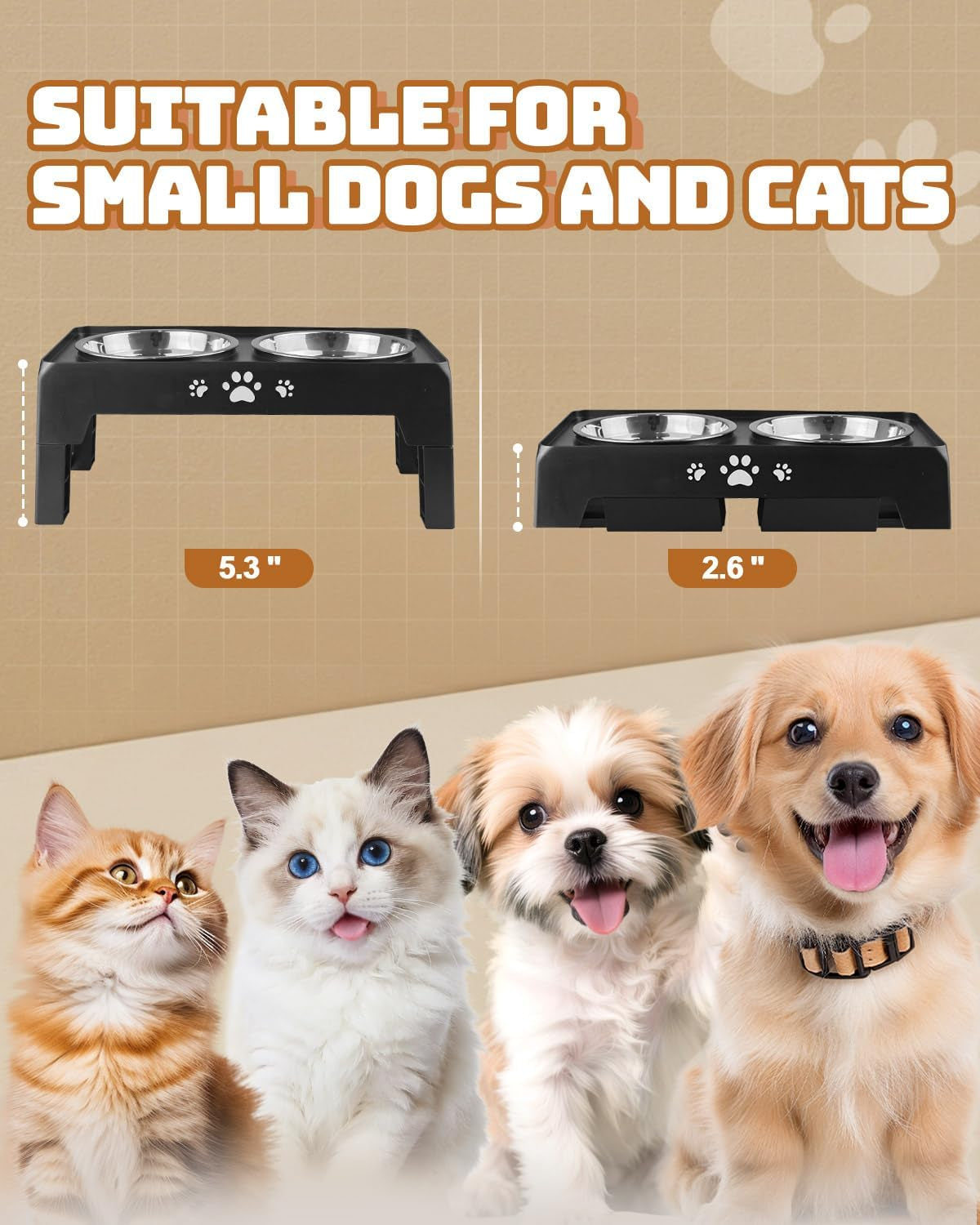 Elevated Dog Bowls for Small Dogs 