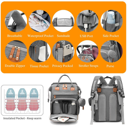 Baby Diaper Bags with Changing Station