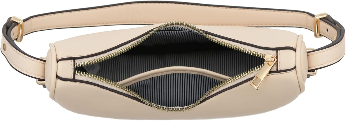 Small Crescent Smooth Faux Leather