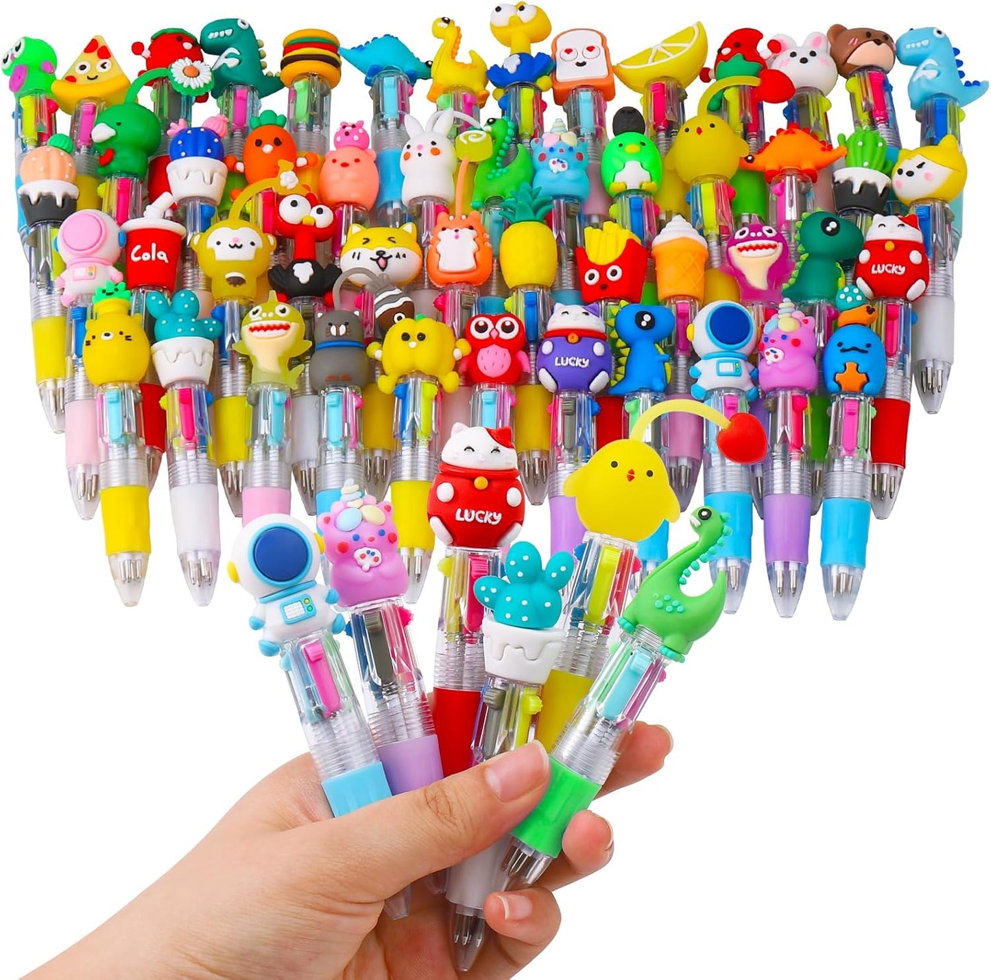 50Pcs Mini Multicolor Pens in One 4-In-1