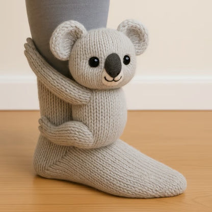 Animal Print Knitted Floor Socks
