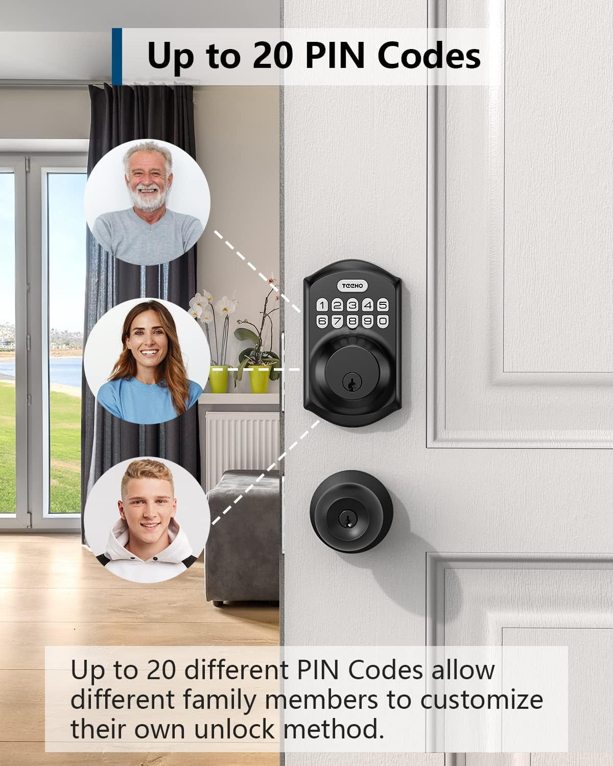 TE001 Keyless Entry Door Lock withKeypad