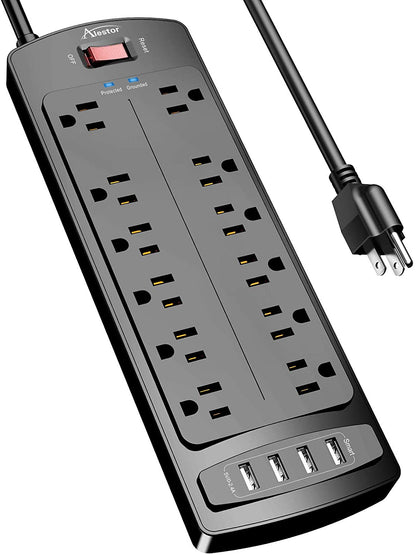 Power Strip,Surge Protector, 12 Outlets