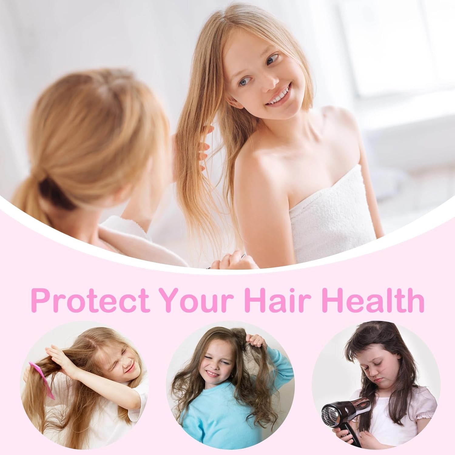 Microfiber Hair Towel Wrap for Kids
