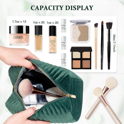 Travel Makeup Bag Quilted Make up Pouch