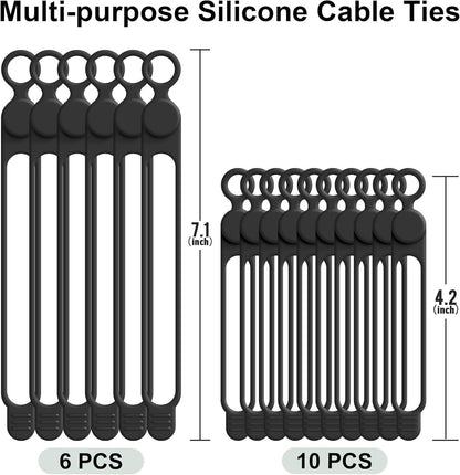 Silicone Cable Ties Cord Organizer