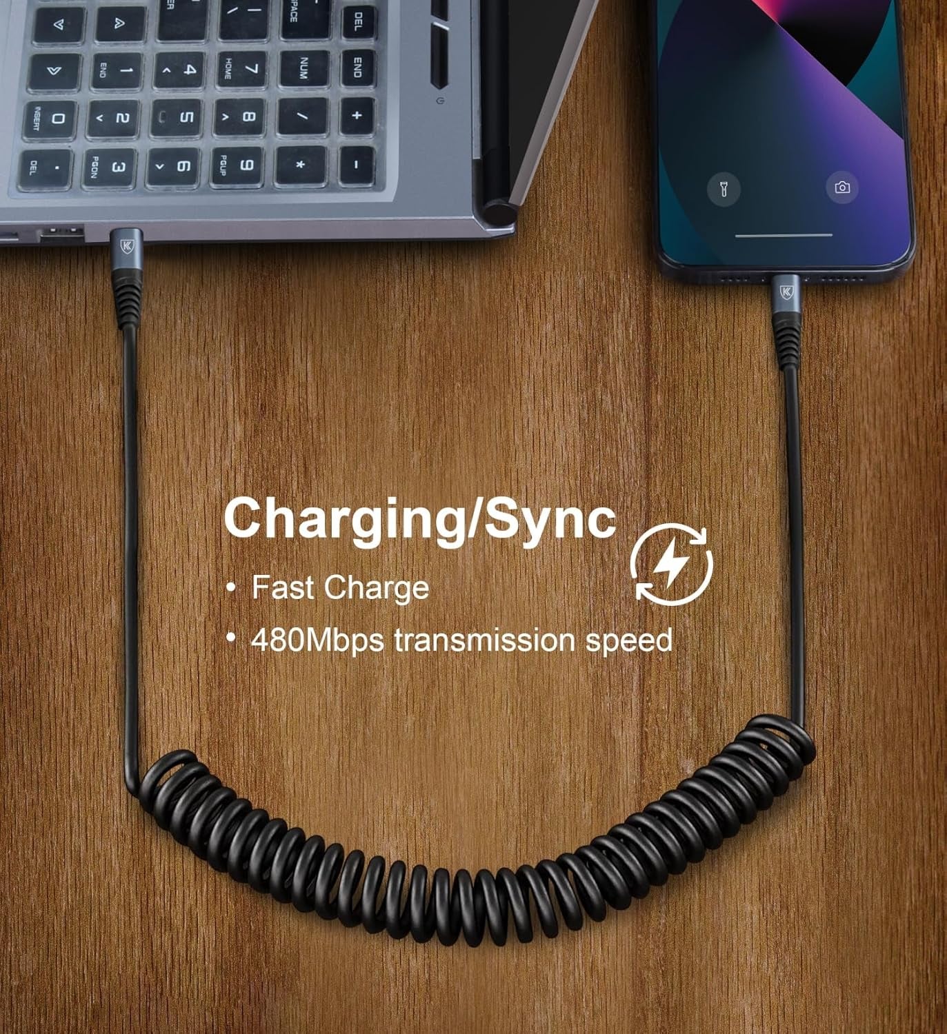 USB C to C Cable 3Ft 2Pack Coiled USB