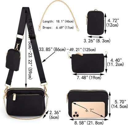 Small Crossbody Bags for Women 3 in 1
