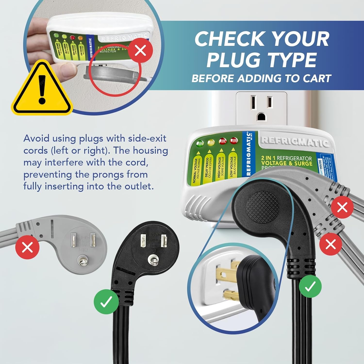 Two Electronic Voltage & Surge Protector