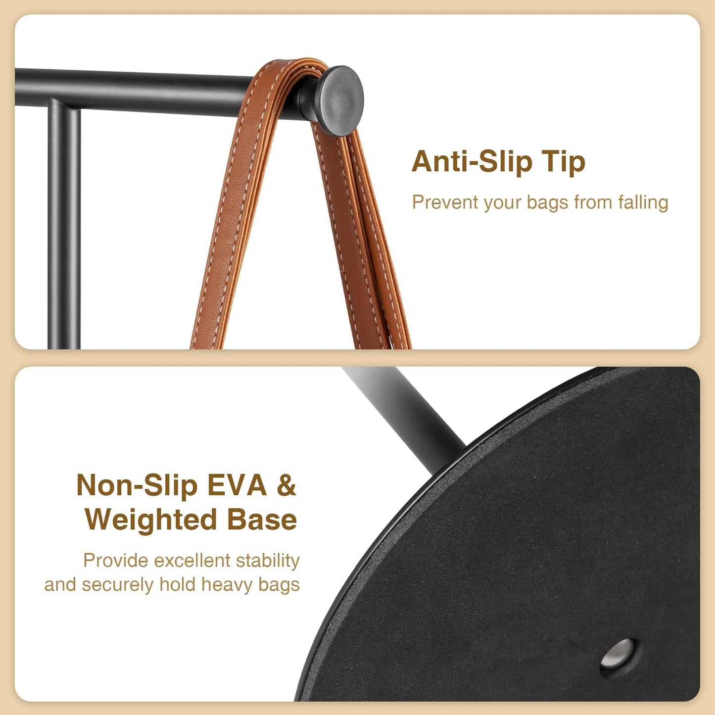 T Bar Purse Display Stand Tabletop