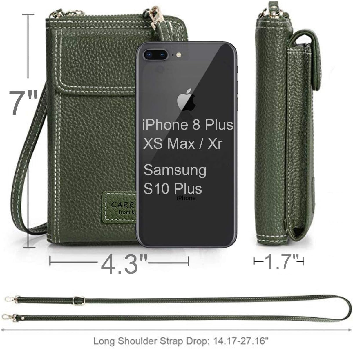 Womens Crossbody Bag Cell Phone Wallet