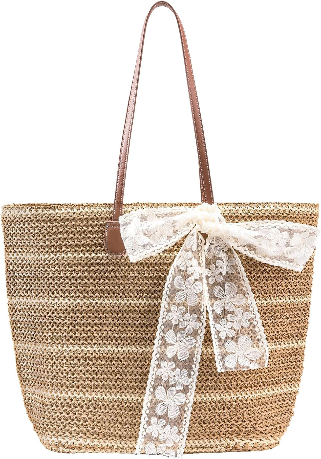 Straw Beach Tote Bag for Women 2026 