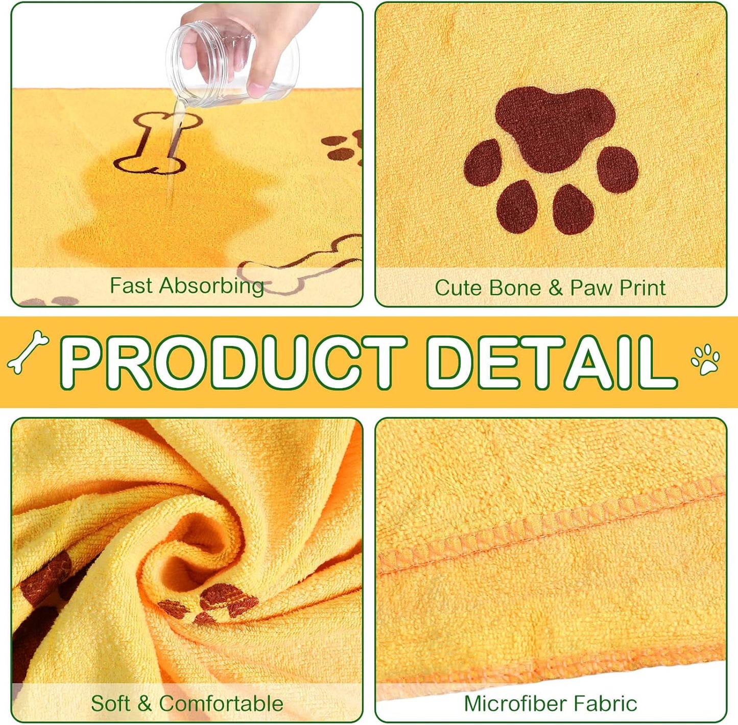 8 Pcs Dog Towels for Drying Dogs Cats 