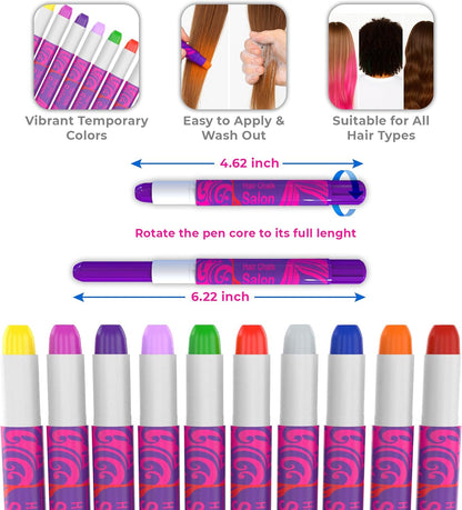 - Girls Gifts Hair Chalk 10 Temporary 
