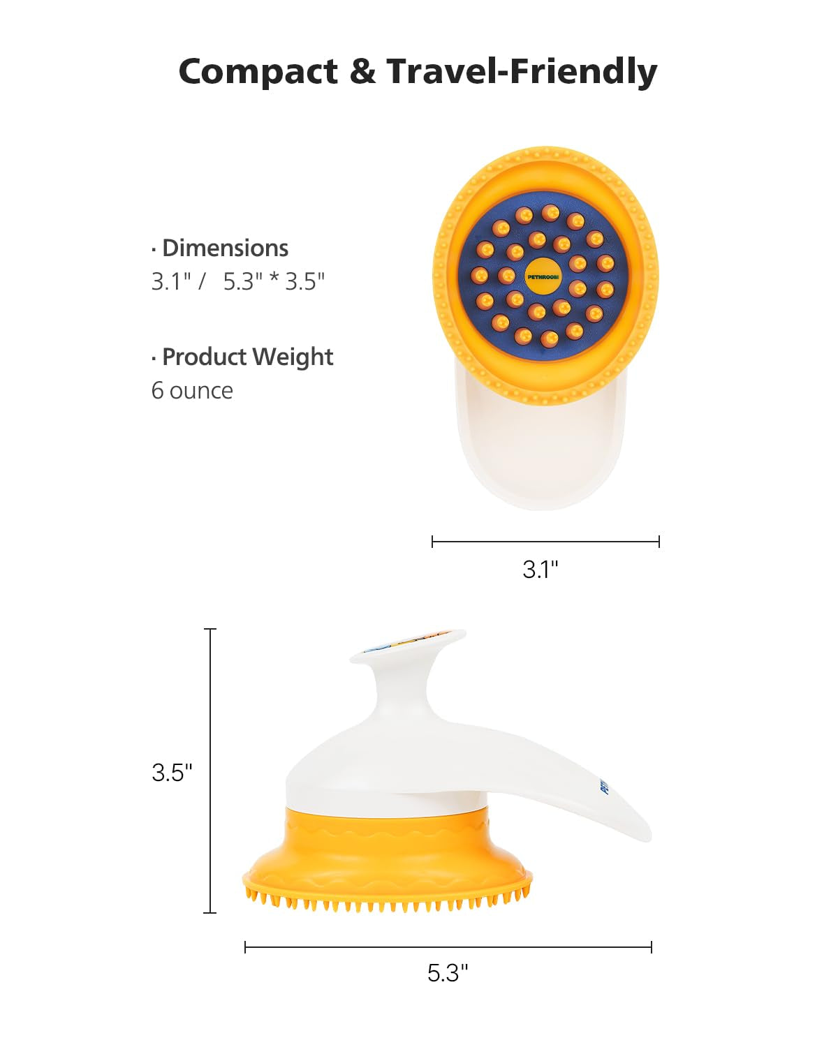 Silicone Cat Brush for Shedding – Gentle