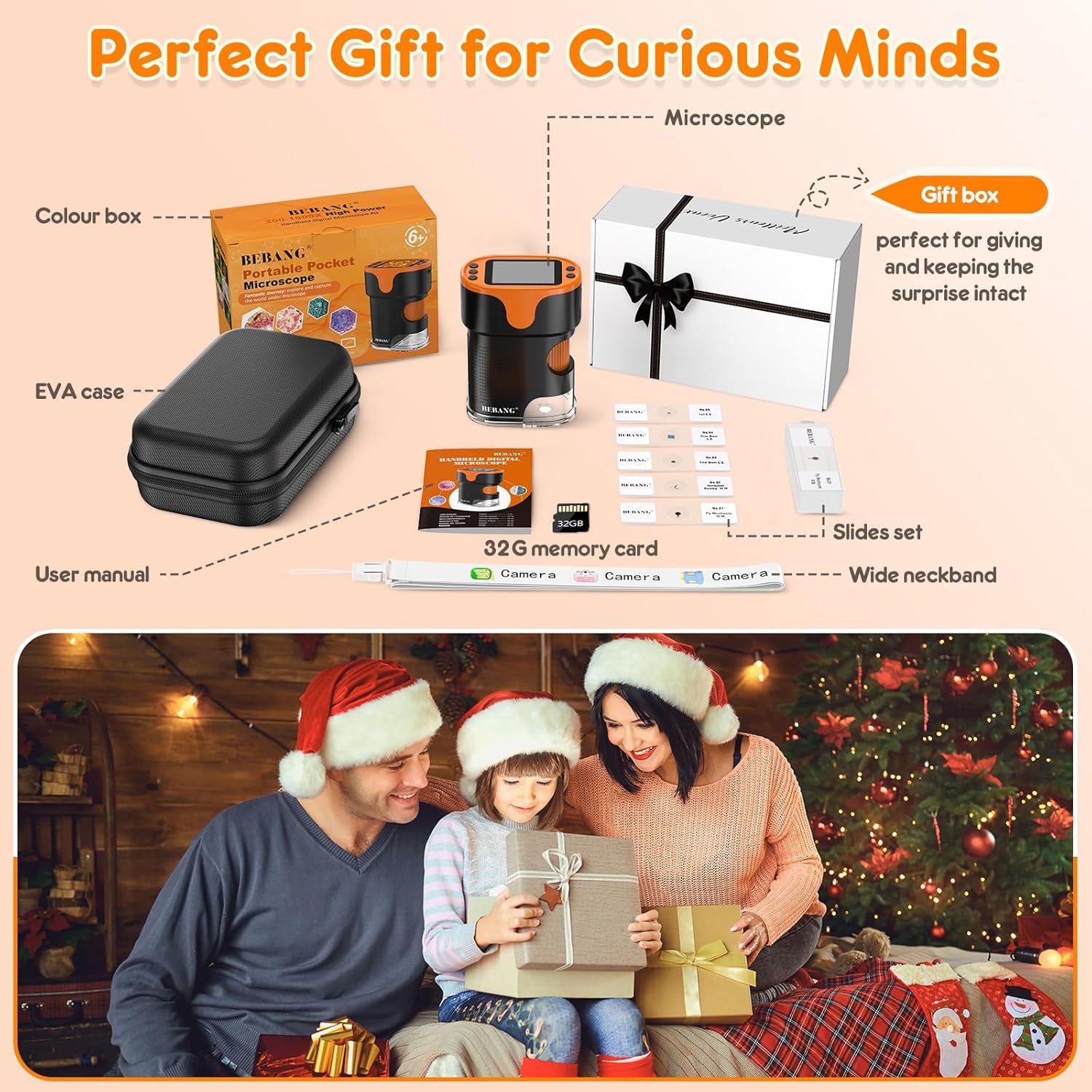 1000X Handheld Microscope for Kid 4K 2.0