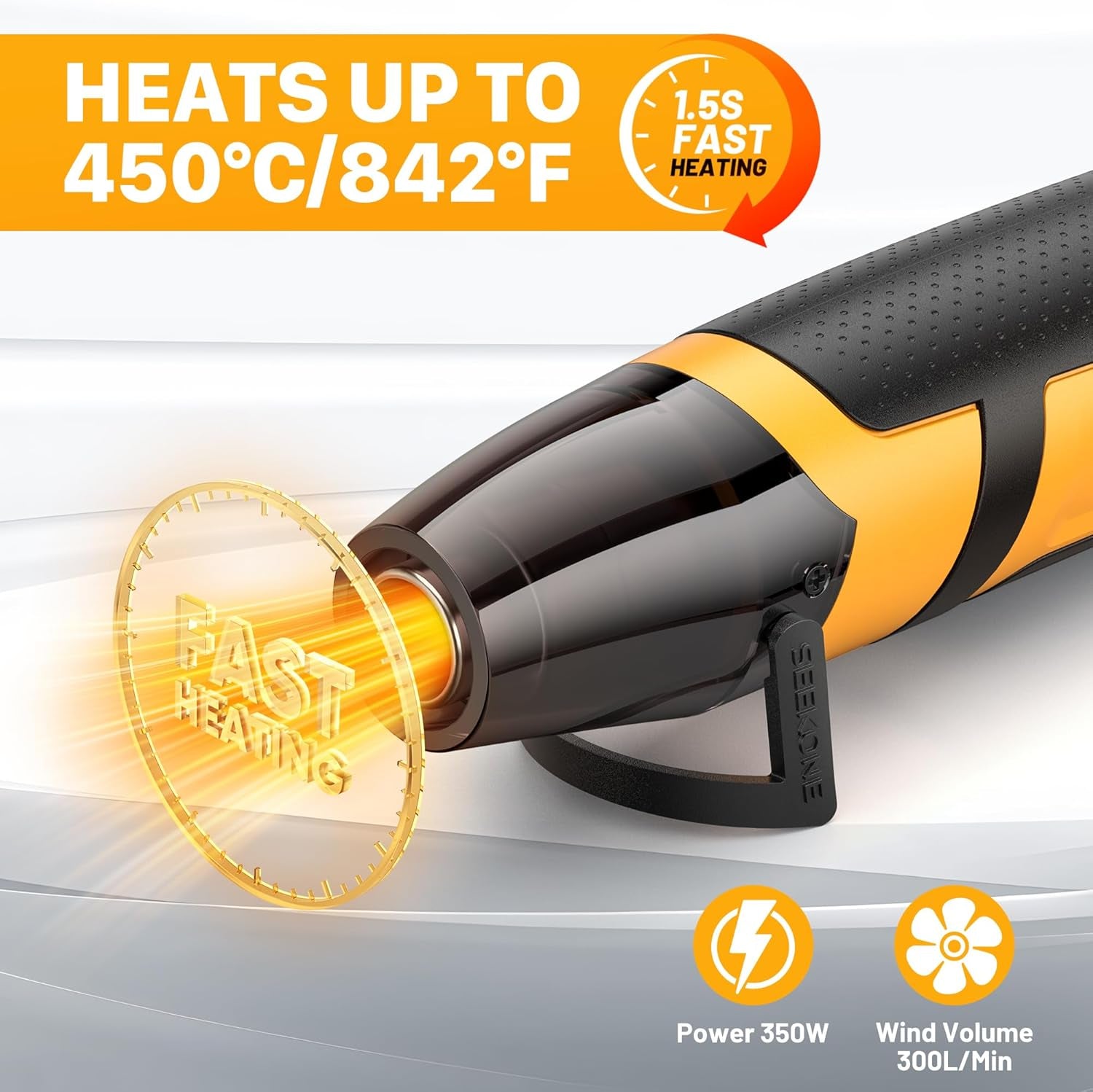 Mini Heat Gun, 350W 2-Temp Settings 500℉