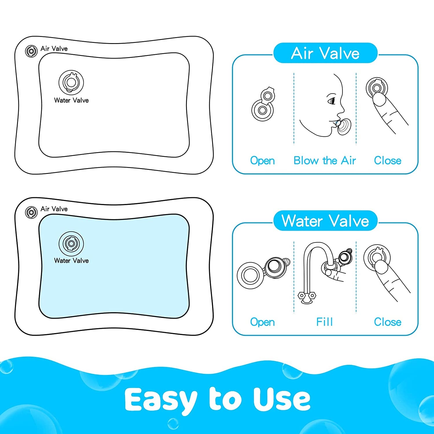 Tummy Time Water Mat丨Inflatable Tummy