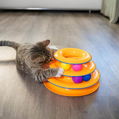 Tower of Tracks Cat Toy – 3-Level Track
