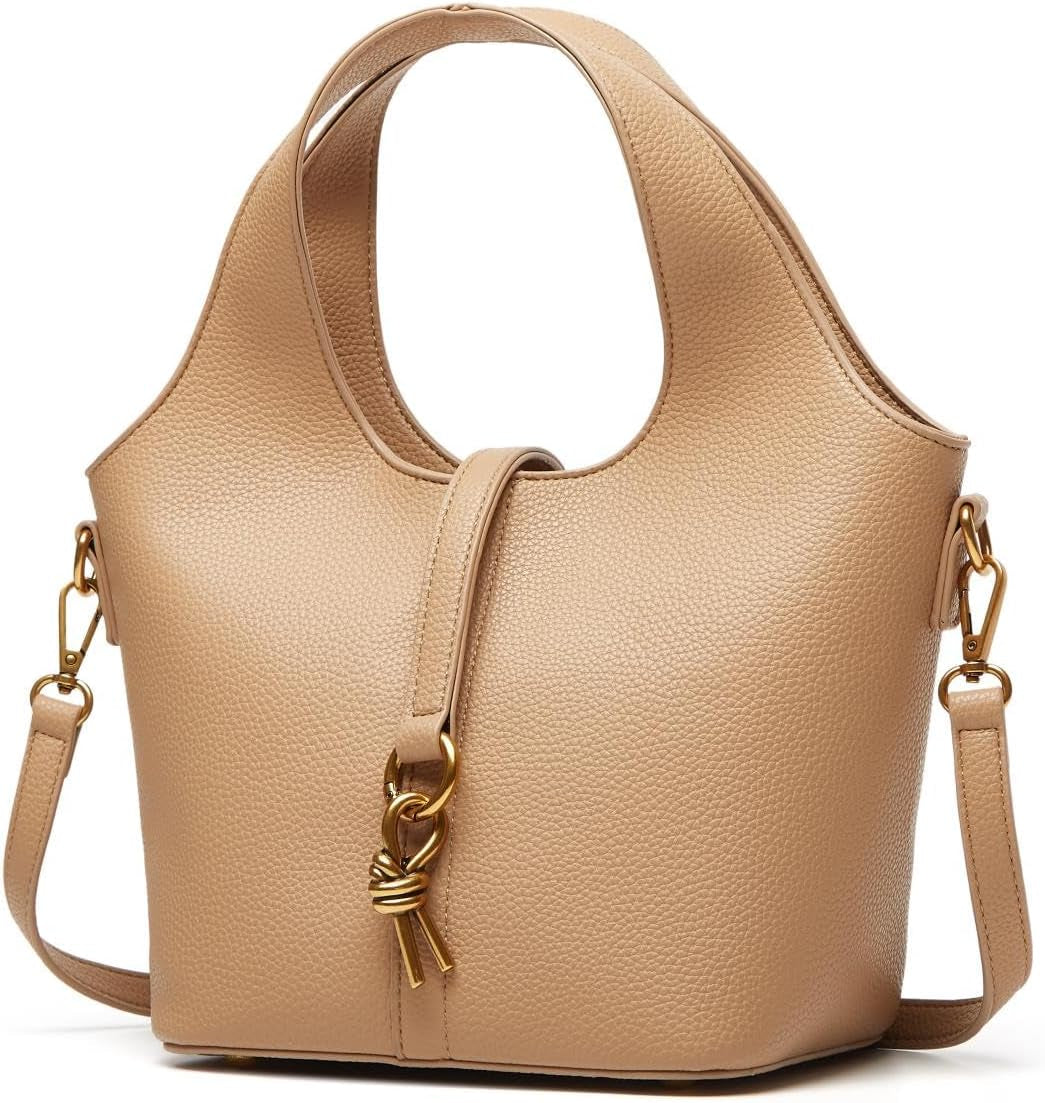 Women Bucket Bag PU Leather Hobo Bag