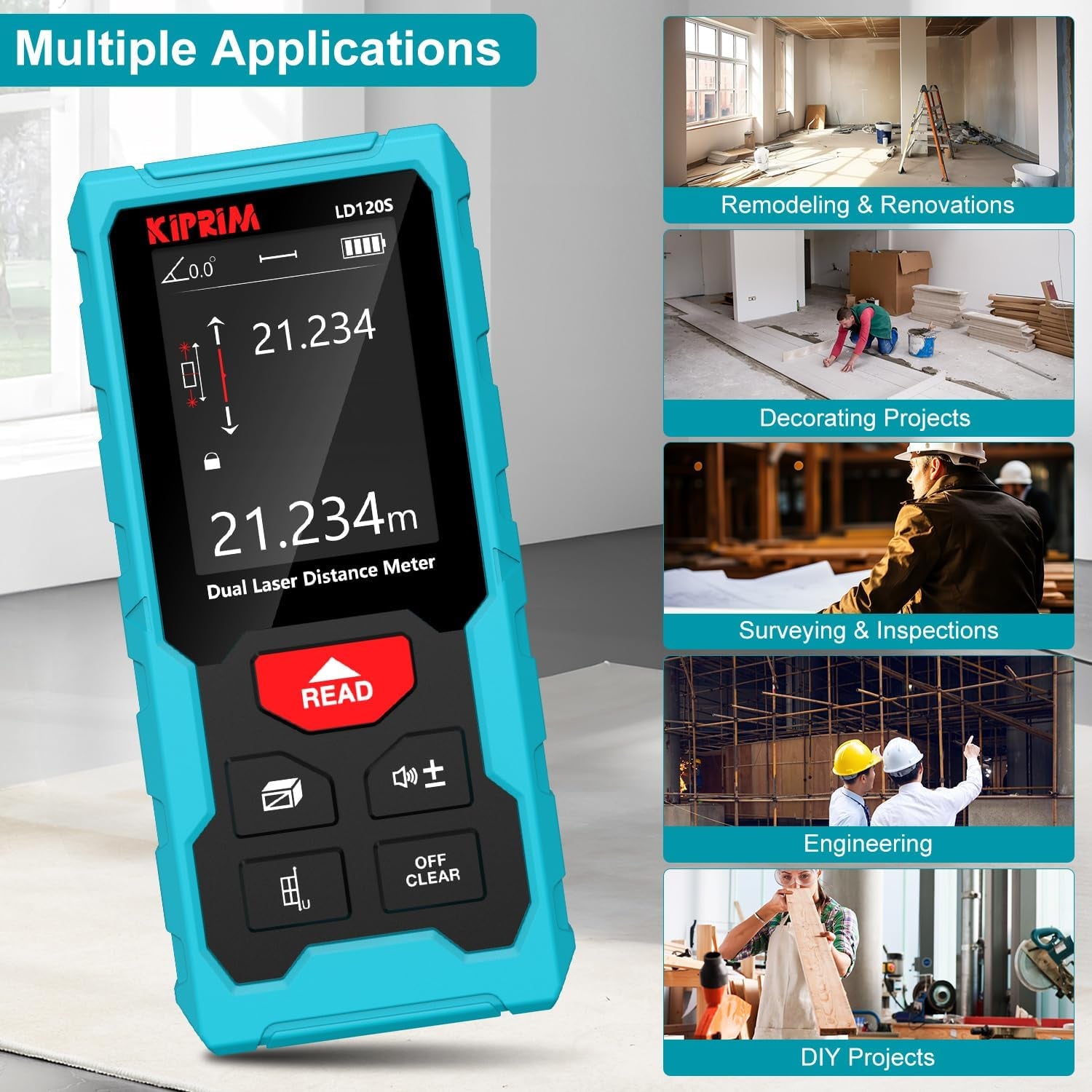 393Ft Dual Laser Distance Measuring Tool