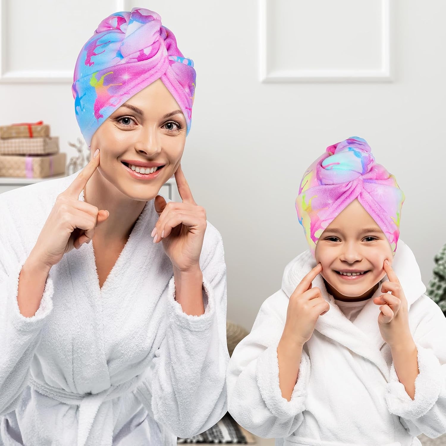 Microfiber Hair Towel Wrap for Kids