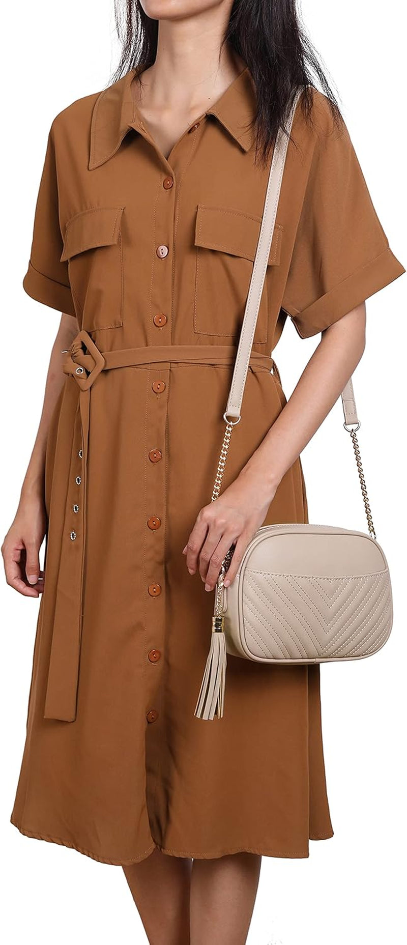 Quilted Crossbody Bag | Shoulder Purse.