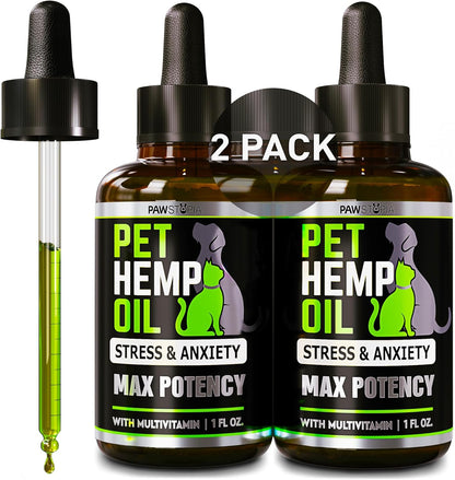 (2 Pack) Hemp Oil for Dogs and Cats 