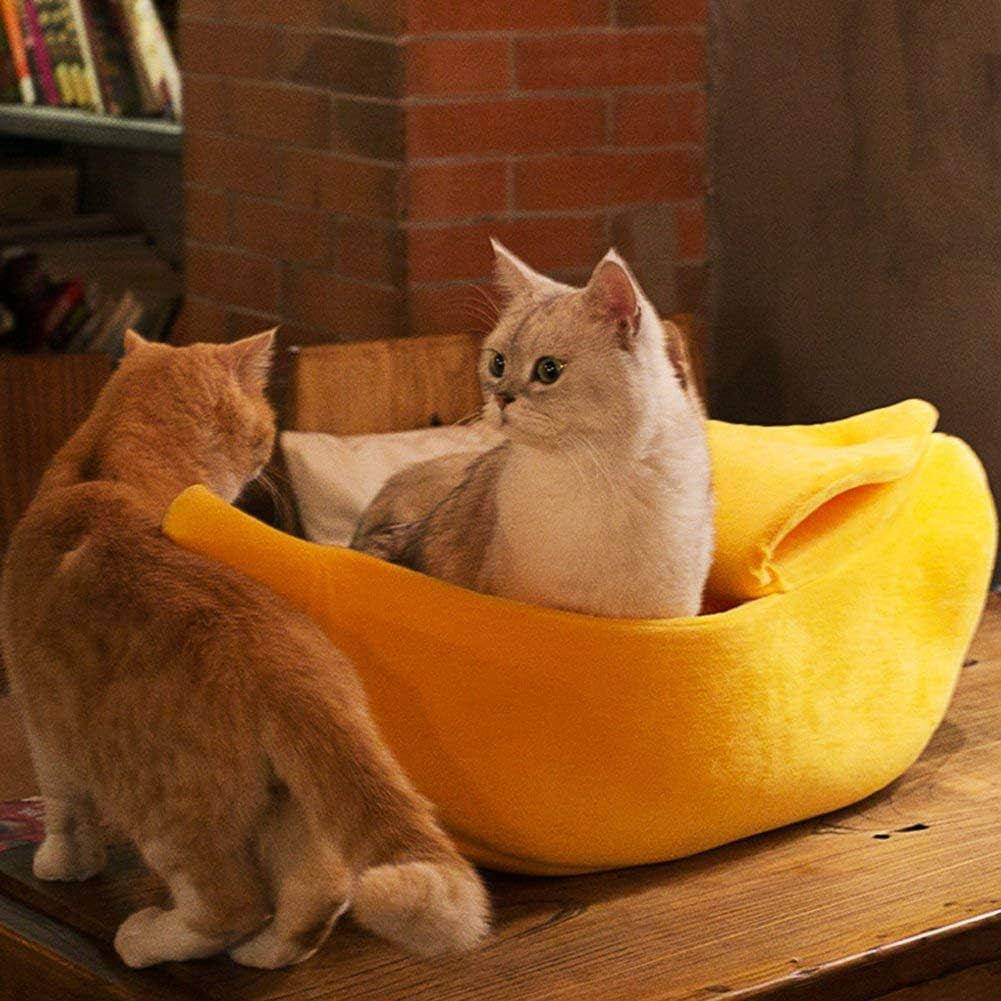 · Cute Banana Cat Bed House Large Size