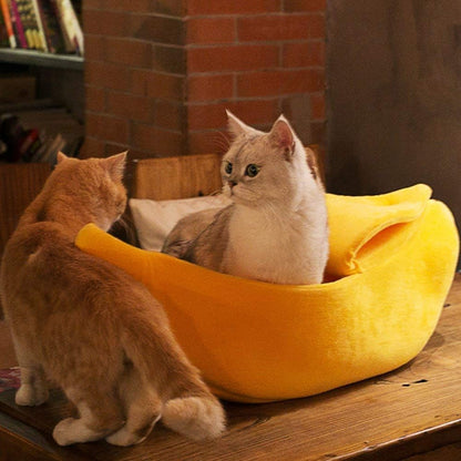 · Cute Banana Cat Bed House Large Size