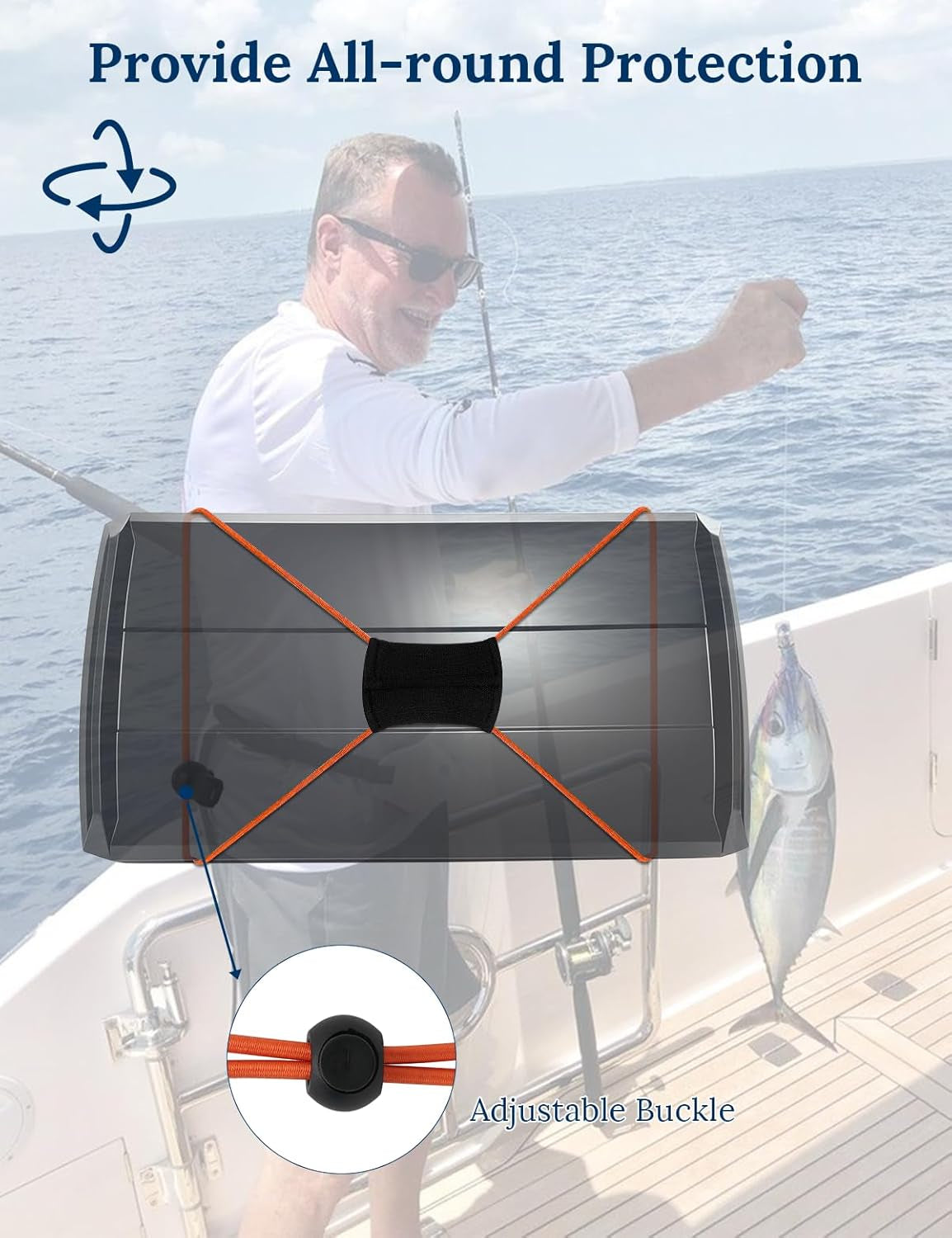 2 Pack Fish Finder Cover Straps 